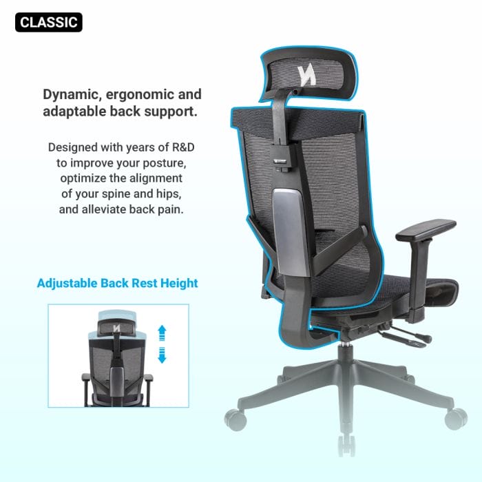 Ergonomic Mesh Back Rest Classic Chair