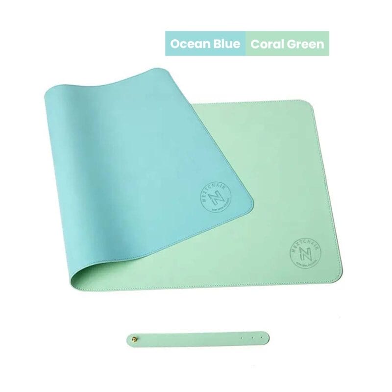 ocean blue and green deskpad